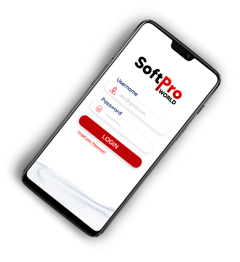 Custom software solution shown on a mobile phone